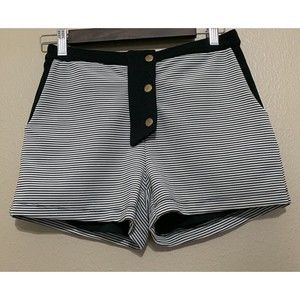 Arc And Co‎ Retro Style Striped Black & White Shorts Women’s Size Small
